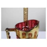 Pink & Gold Carnival Glass Pitcher with 5 Goblets - 6-Piece Set Pink & Gold Carnival Glass Pitcher with 5 Goblets - 6-Piece Set