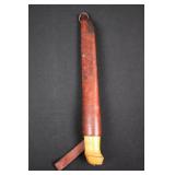 Knife - Bone-Handled with Leather Sheath, Engraved Pattern Knife - Bone-Handled with Leather Sheath, Engraved Pattern