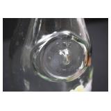 Hand-Painted Floral Glass Decanter with 2 Rose Wine Glasses Hand-Painted Floral Glass Decanter with 2 Rose Wine Glasses