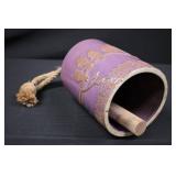 Wind Chime - Purple Ceramic with Bird Motif and Jute Rope Hanger Wind Chime - Purple Ceramic with Bird Motif and Jute Rope Hanger
