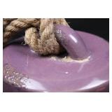 Wind Chime - Purple Ceramic with Bird Motif and Jute Rope Hanger Wind Chime - Purple Ceramic with Bird Motif and Jute Rope Hanger