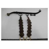 Antique Leather Tassels with Disc Beads and Ivory Ring Ends (Lot of 2) Antique Leather Tassels with Disc Beads and Ivory Ring Ends (Lot of 2)