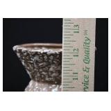 Tall Fluted Ceramic Vase with White Drip Glaze on Tan/Brown - Approx 12in Tall Fluted Ceramic Vase with White Drip Glaze on Tan/Brown - Approx 12in