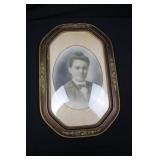 Antique Oval Portrait in Ornate Gilt Frame - Victorian Studio Photo Antique Oval Portrait in Ornate Gilt Frame - Victorian Studio Photo