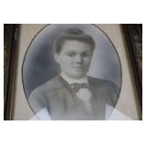 Antique Oval Portrait in Ornate Gilt Frame - Victorian Studio Photo Antique Oval Portrait in Ornate Gilt Frame - Victorian Studio Photo