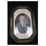 Antique Oval Portrait in Ornate Gilt Frame - Victorian Studio Photo Antique Oval Portrait in Ornate Gilt Frame - Victorian Studio Photo