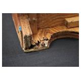 Vintage Wooden Storage Box with Scalloped Base - 24 x 12.5 x 12.25 in Vintage Wooden Storage Box with Scalloped Base - 24 x 12.5 x 12.25 in