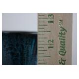 Ceramic Vase - Made in Vietnam, Black Glazed with Teal Floral Design Ceramic Vase - Made in Vietnam, Black Glazed with Teal Floral Design