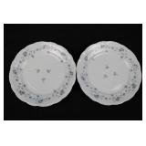 Johann Haviland Bavaria Germany Blue Floral Border Dinner Plates (Lot of 2) Johann Haviland Bavaria Germany Blue Floral Border Dinner Plates (Lot of 2)