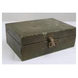 Green Metal Jewelry Box with Compartments - Assorted Costume Jewelry Green Metal Jewelry Box with Compartments - Assorted Costume Jewelry