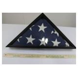 American Flag in Black Triangular Display Frame American Flag in Black Triangular Display Frame