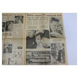 Mason City Globe-Gazette Front Page - President Kennedy Slain Mason City Globe-Gazette Front Page - President Kennedy Slain