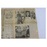 Mason City Globe-Gazette Front Page - President Kennedy Slain Mason City Globe-Gazette Front Page - President Kennedy Slain