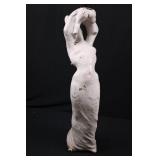Abstract White Female Figure Sculpture - Standing Draped Form, About 30 in Tall Abstract White Female Figure Sculpture - Standing Draped Form, About 30 in Tall