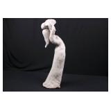 Abstract White Female Figure Sculpture - Standing Draped Form, About 30 in Tall Abstract White Female Figure Sculpture - Standing Draped Form, About 30 in Tall