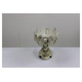 Cream Italian Ceramic Compote Bowl on Pedestal - Rococo Style, 13in Diameter Cream Italian Ceramic Compote Bowl on Pedestal - Rococo Style, 13in Diameter