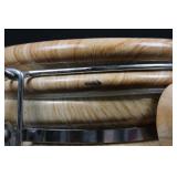 Wooden Ceramic Canisters with Clamp Lids - 3-Piece Set (Made in China) Wooden Ceramic Canisters with Clamp Lids - 3-Piece Set (Made in China)