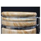Wooden Ceramic Canisters with Clamp Lids - 3-Piece Set (Made in China) Wooden Ceramic Canisters with Clamp Lids - 3-Piece Set (Made in China)