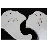 Porcelain Floral Shoes - Italy Hand-Painted Pair of Decorative Slippers Porcelain Floral Shoes - Italy Hand-Painted Pair of Decorative Slippers