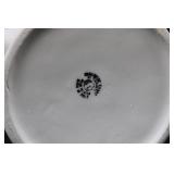 White Ceramic Pitcher with Red Berry Hand-Painted Motif, Scalloped Rim White Ceramic Pitcher with Red Berry Hand-Painted Motif, Scalloped Rim