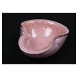 Mid Century Modern Barbini Murano Italy Art Glass Pink Gold Leaf Bullicante Bowl Mid Century Modern Barbini Murano Italy Art Glass Pink Gold Leaf Bullicante Bowl
