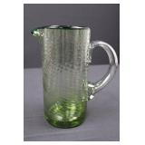 Olive Green Glass Bowls & Pitcher 3-Piece Set Olive Green Glass Bowls & Pitcher 3-Piece Set