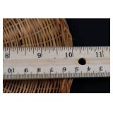 Natural Wicker Basket Set - Rectangular Carry Hamper & Round Baskets Natural Wicker Basket Set - Rectangular Carry Hamper & Round Baskets