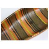Terracotta Ceramic Bowl with Striped Interior Terracotta Ceramic Bowl with Striped Interior