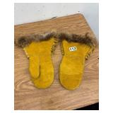 Fur lined leather Chopper gloves