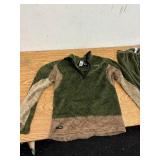 Cabelas thermal zone sweater and bottoms.