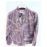 Mossy oak cotton camo zip up size large