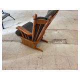 Wooden rocking chair with cushions