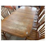 Large dining room table with 4 inserts and 14 chairs