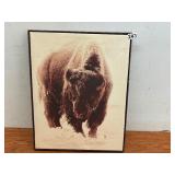 Bison in the tundra print