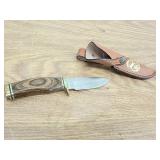 MN deer Hunters association fixed blade and sheath