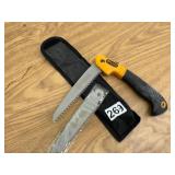 Foldable HS bone saw with 2nd blade