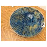 Decorative shallow serving bowl