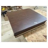 Brown top folding table