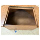 Corner table with interior storage