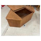 Corner table with interior storage