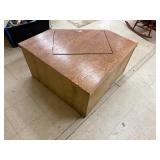 Corner table with interior storage