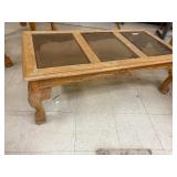 End tables(2) and coffee table with glass inserts