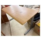 Drawing table with metal frame