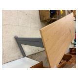 Drawing table with metal frame