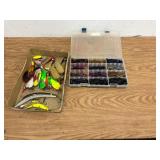 tackle boxes of spoons and plastics