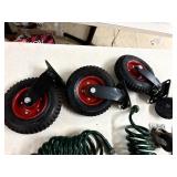 Air hose and various size wheels
