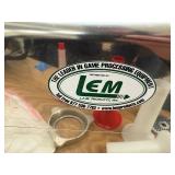 LEM meat grinder and accessories