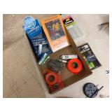 Decor lot with gag grenade and antler lamp