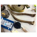 Assorted lot including antlers and seashell