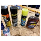 Assorted contents with flask and skin carrier